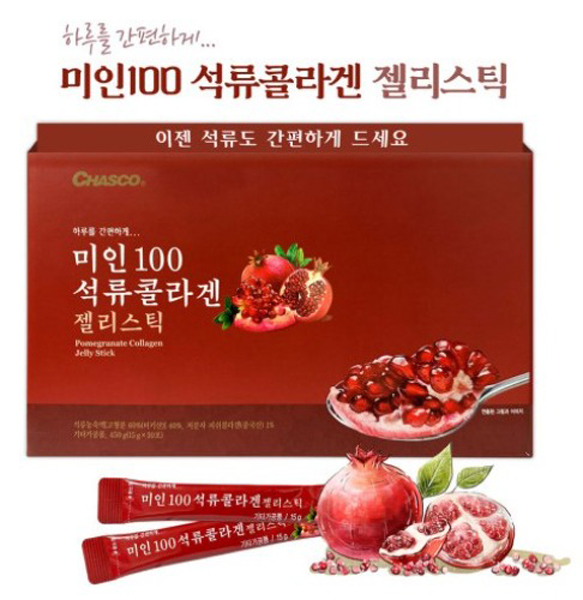 미인100 석류콜라겐 젤리스틱 15g x 30포