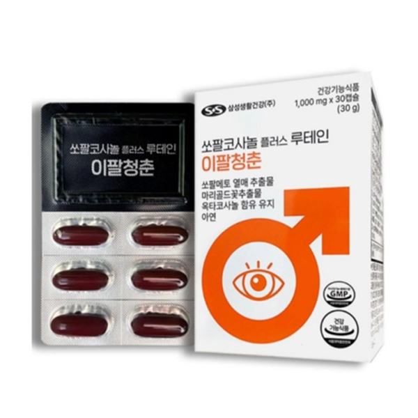 [삼성생활건강] 쏘팔코사놀 플러스 루테인 이팔청춘 1,000mg x 30캡슐